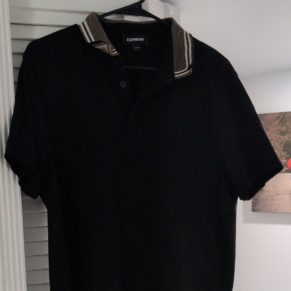Express Black Polo Shirt Classic Style
